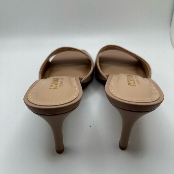 CUSHIONAIRE Women's One Band Dress Sandal +Memory Foam 6 NUDE - Picture 4 of 7